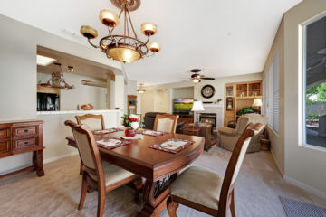 106 Plumeria has gorgeous light fixtures in the entry, kitchen, dining area, and living room